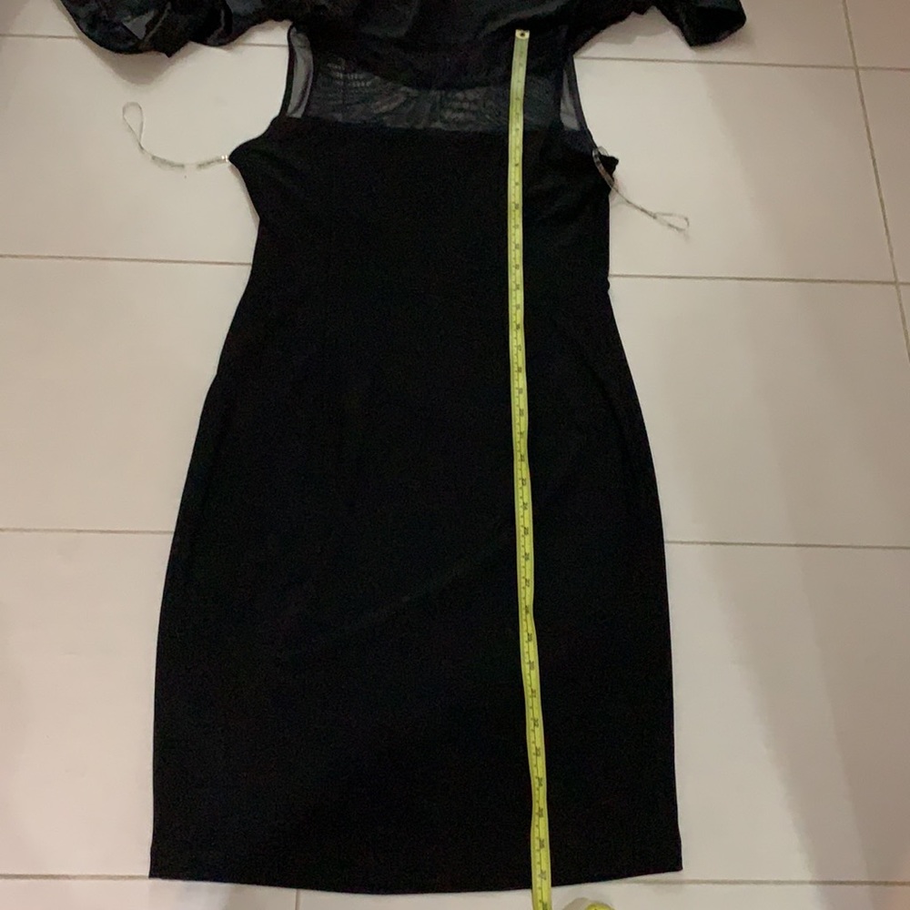 NWOT🇨🇦Stunning FL Black Cocktails Dress With Cape - Picture 12 of 13